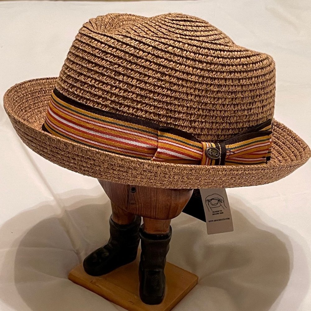 Epoch Straw Fedora Hat NEW